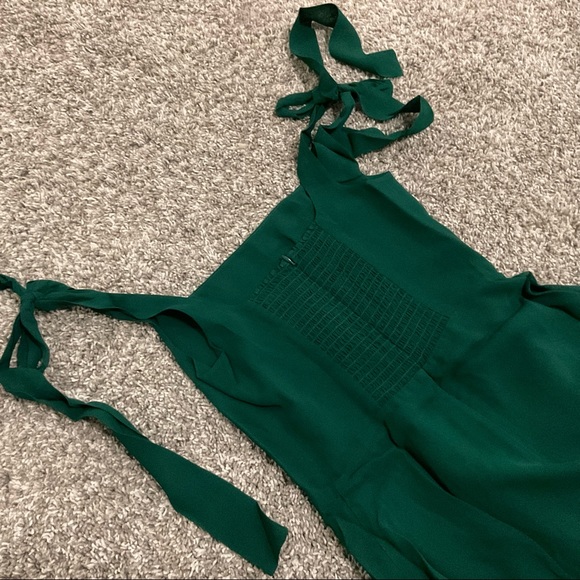 BEST Reformation Twilight Midi Dress Sz2/2p Emerald Green Wedding Cocktail - Picture 6 of 9